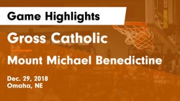 Gross Catholic  vs Mount Michael Benedictine Game Highlights - Dec. 29, 2018