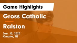 Gross Catholic  vs Ralston  Game Highlights - Jan. 10, 2020