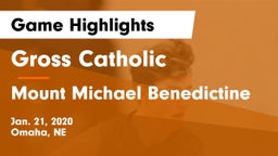 Gross Catholic  vs Mount Michael Benedictine Game Highlights - Jan. 21, 2020