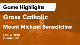 Gross Catholic  vs Mount Michael Benedictine Game Highlights - Feb. 4, 2020