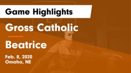 Gross Catholic  vs Beatrice  Game Highlights - Feb. 8, 2020