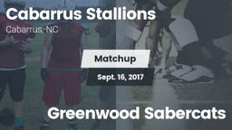 Matchup: Cabarrus Stallions  vs. Greenwood Sabercats 2017