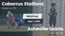 Matchup: Cabarrus Stallions  vs. Asheville Saints 2018
