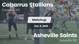 Matchup: Cabarrus Stallions  vs. Asheville Saints 2018