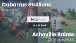 Matchup: Cabarrus Stallions  vs. Asheville Saints 2019