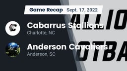 Recap: Cabarrus Stallions  vs. Anderson Cavaliers  2022