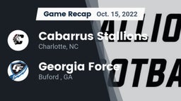 Recap: Cabarrus Stallions  vs. Georgia Force 2022