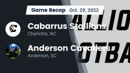 Recap: Cabarrus Stallions  vs. Anderson Cavaliers  2022