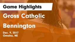 Gross Catholic  vs Bennington  Game Highlights - Dec. 9, 2017