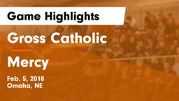 Gross Catholic  vs Mercy  Game Highlights - Feb. 5, 2018