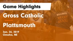 Gross Catholic  vs Plattsmouth  Game Highlights - Jan. 26, 2019