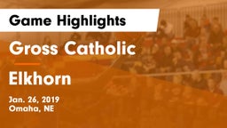 Gross Catholic  vs Elkhorn  Game Highlights - Jan. 26, 2019
