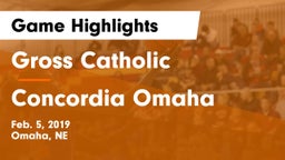 Gross Catholic  vs Concordia Omaha Game Highlights - Feb. 5, 2019