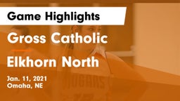 Gross Catholic  vs Elkhorn North  Game Highlights - Jan. 11, 2021