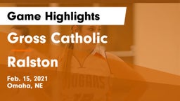 Gross Catholic  vs Ralston  Game Highlights - Feb. 15, 2021