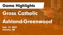 Gross Catholic  vs Ashland-Greenwood  Game Highlights - Feb. 14, 2023