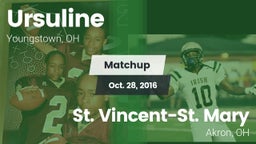 Matchup: Ursuline  vs. St. Vincent-St. Mary  2016