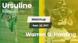 Matchup: Ursuline  vs. Warren G. Harding  2017