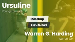 Matchup: Ursuline  vs. Warren G. Harding  2020