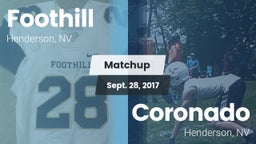 Matchup: Foothill  vs. Coronado  2017
