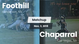 Matchup: Foothill  vs. Chaparral  2018