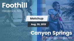 Matchup: Foothill  vs. Canyon Springs  2019