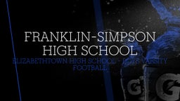 Elizabethtown football highlights Franklin-Simpson High School
