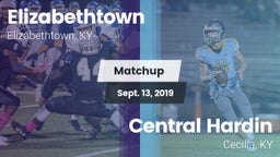 Matchup: Elizabethtown High vs. Central Hardin  2019