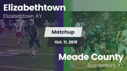 Matchup: Elizabethtown High vs. Meade County  2019