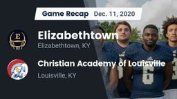 Recap: Elizabethtown  vs. Christian Academy of Louisville 2020
