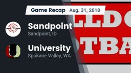 Recap: Sandpoint  vs. University  2018