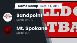 Recap: Sandpoint  vs. Mt. Spokane 2018
