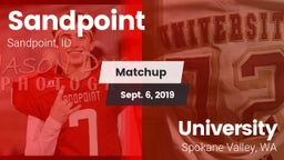 Matchup: Sandpoint High vs. University  2019