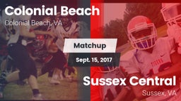 Matchup: Colonial Beach High  vs. Sussex Central  2017