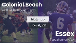 Matchup: Colonial Beach High  vs. Essex  2017