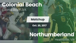Matchup: Colonial Beach High  vs. Northumberland  2017