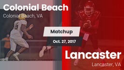 Matchup: Colonial Beach High  vs. Lancaster  2017