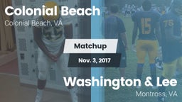 Matchup: Colonial Beach High  vs. Washington & Lee  2017