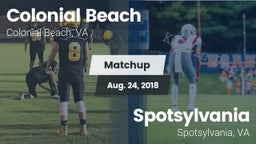 Matchup: Colonial Beach High  vs. Spotsylvania  2018