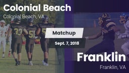 Matchup: Colonial Beach High  vs. Franklin  2018