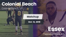 Matchup: Colonial Beach High  vs. Essex  2018
