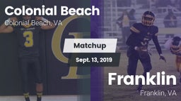 Matchup: Colonial Beach High  vs. Franklin  2019
