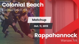 Matchup: Colonial Beach High  vs. Rappahannock  2019