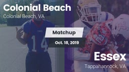 Matchup: Colonial Beach High  vs. Essex  2019
