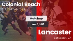 Matchup: Colonial Beach High  vs. Lancaster  2019