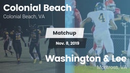 Matchup: Colonial Beach High  vs. Washington & Lee  2019
