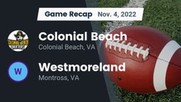 Recap: Colonial Beach  vs. Westmoreland  2022