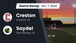 Recap: Creston  vs. Saydel  2022