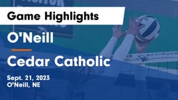 O'Neill  vs Cedar Catholic  Game Highlights - Sept. 21, 2023