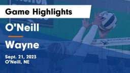 O'Neill  vs Wayne  Game Highlights - Sept. 21, 2023